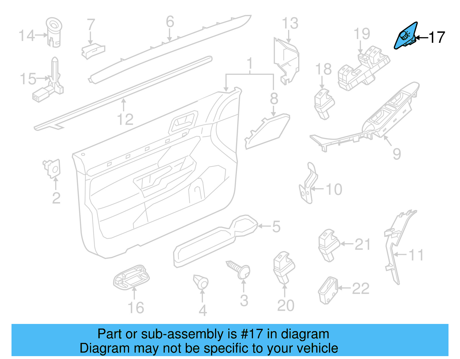 Mirror Switch 5C7-959-565-P-XSH - View 3