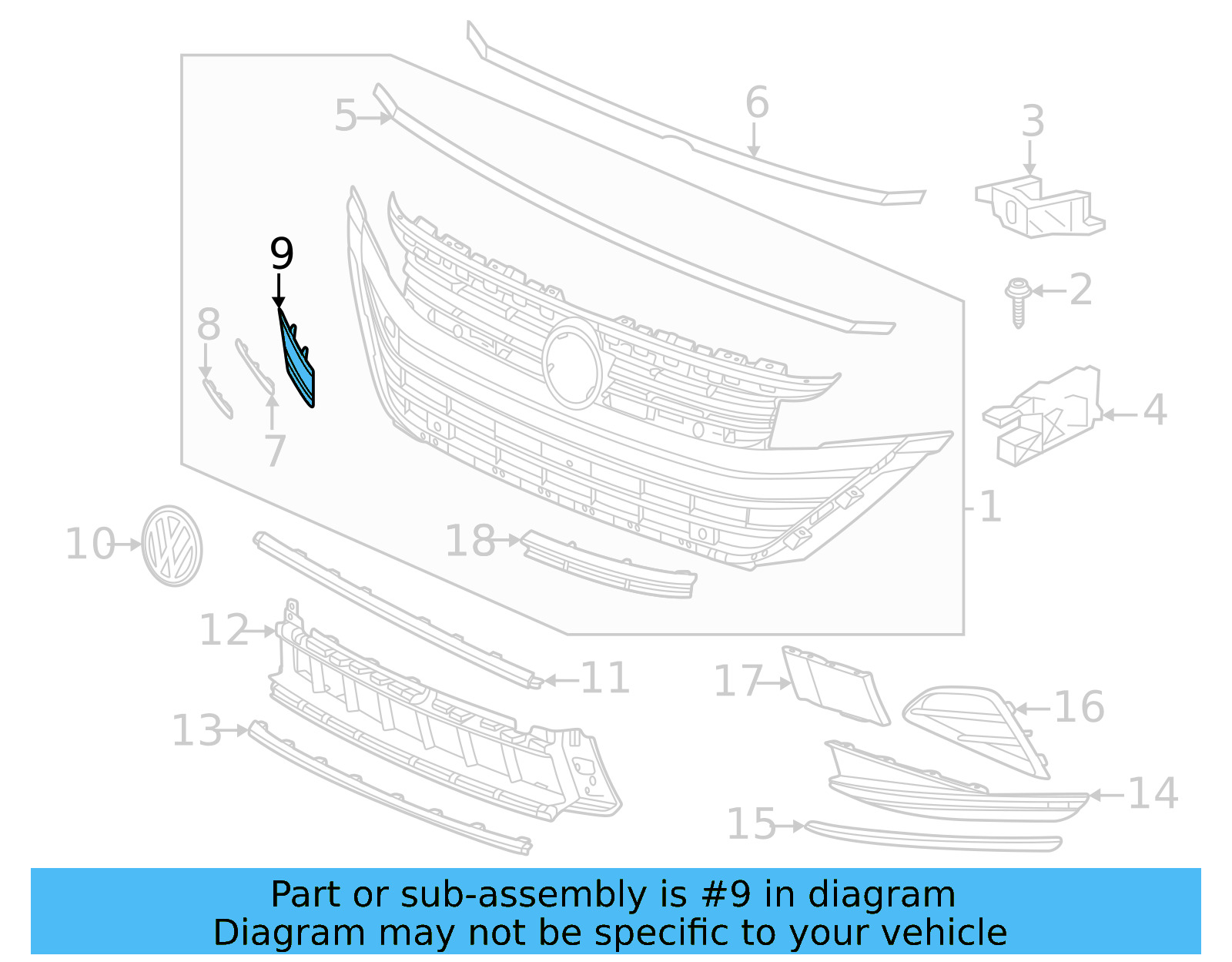 Tow Eye Cap 3G8-807-241-A-041 - View 4