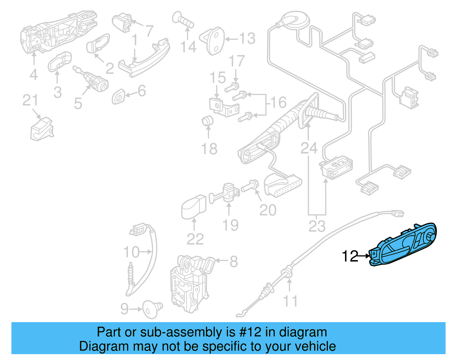 Handle, Inside 5C5-837-113-L-UBN - View 4