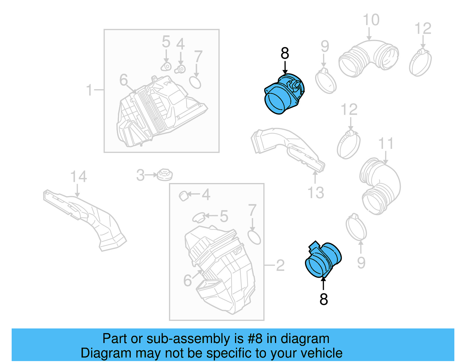 Mass Air Flow Sensor 07C-906-461-X - View 13