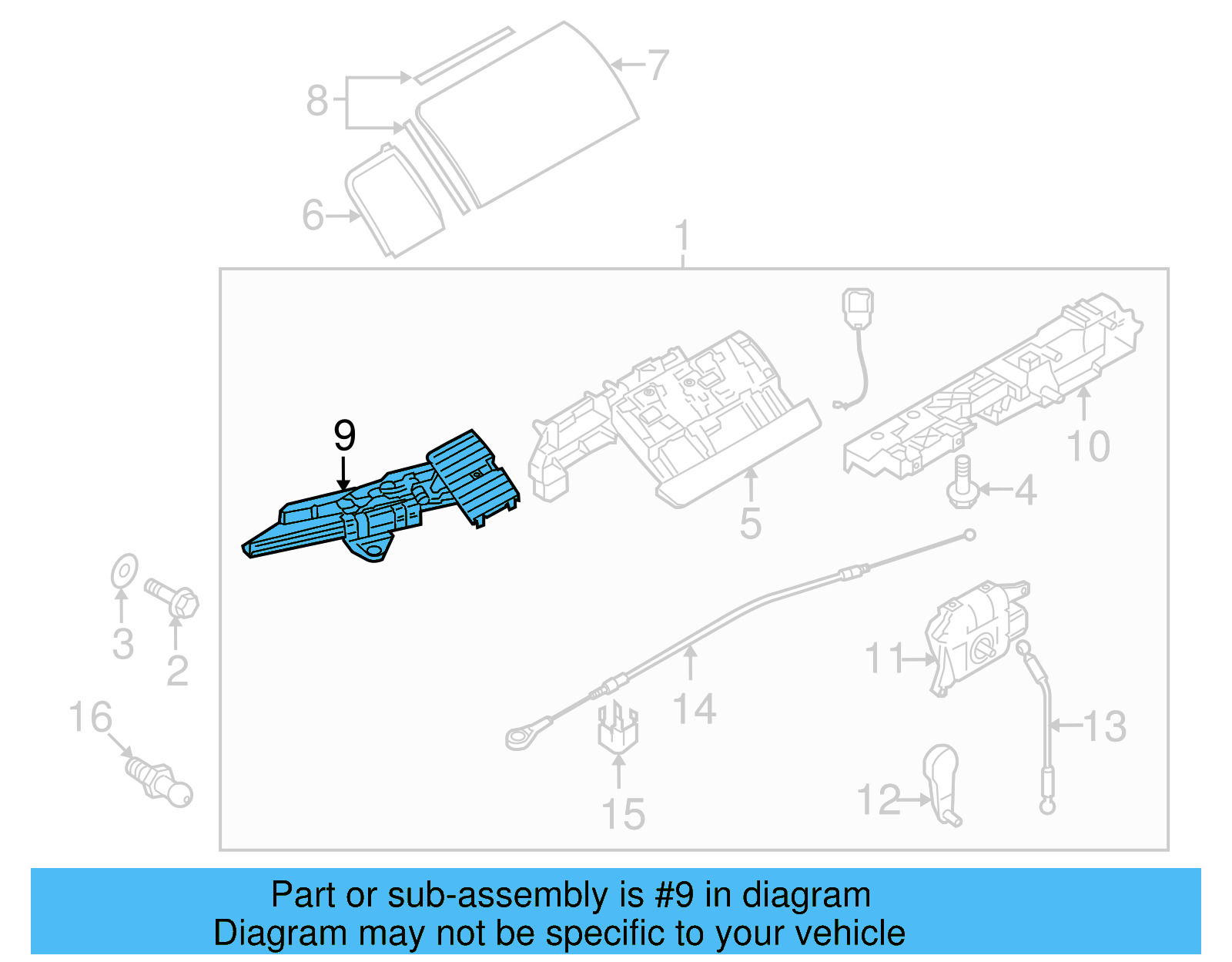 Convertible Top Frame Guide 1Y0-871-991-B - View 7