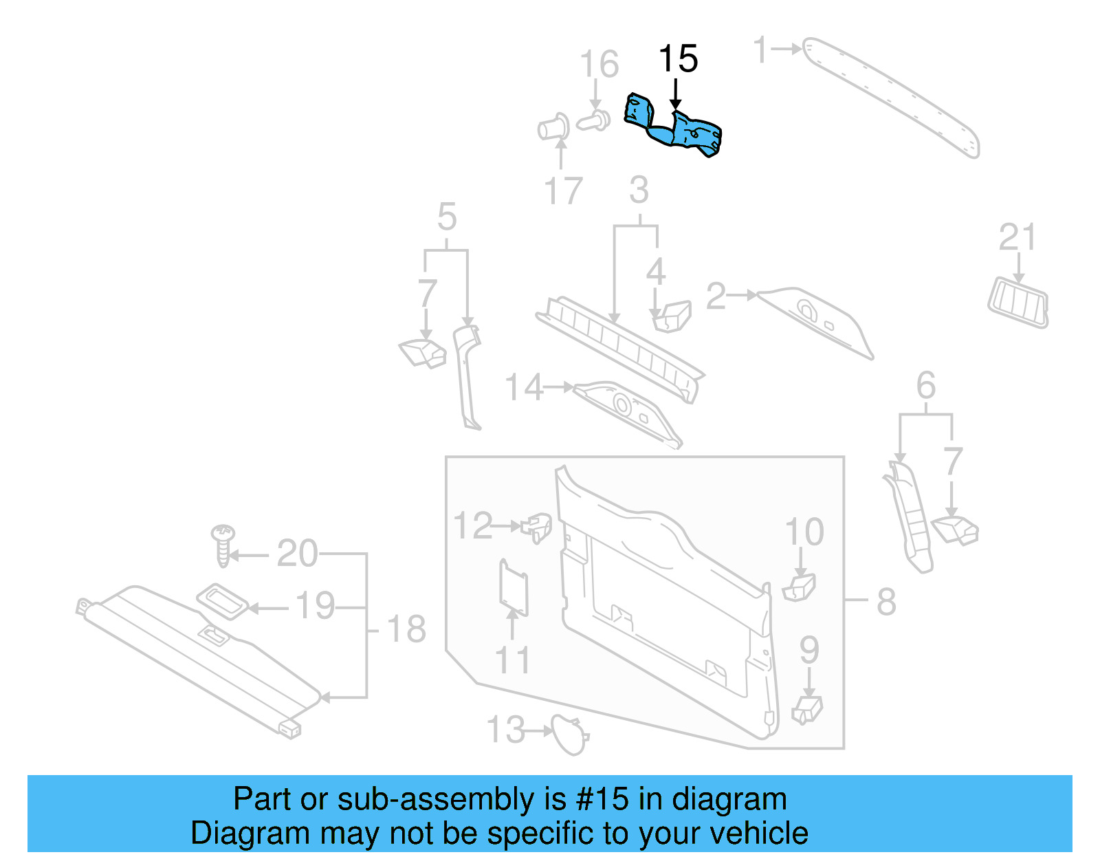 Hinge Cover 7L6-867-437-G-B41 - View 4