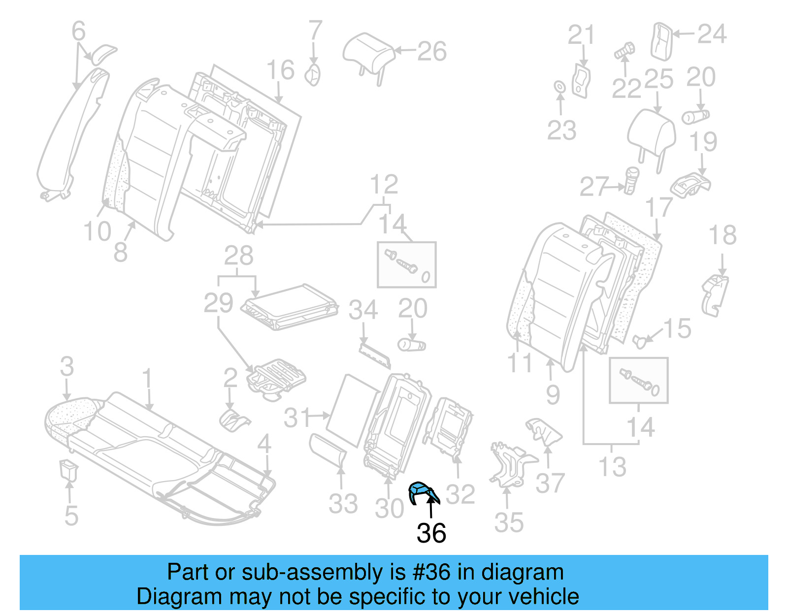 Seat Back Frame Clip 1K0-886-193-C - View 18