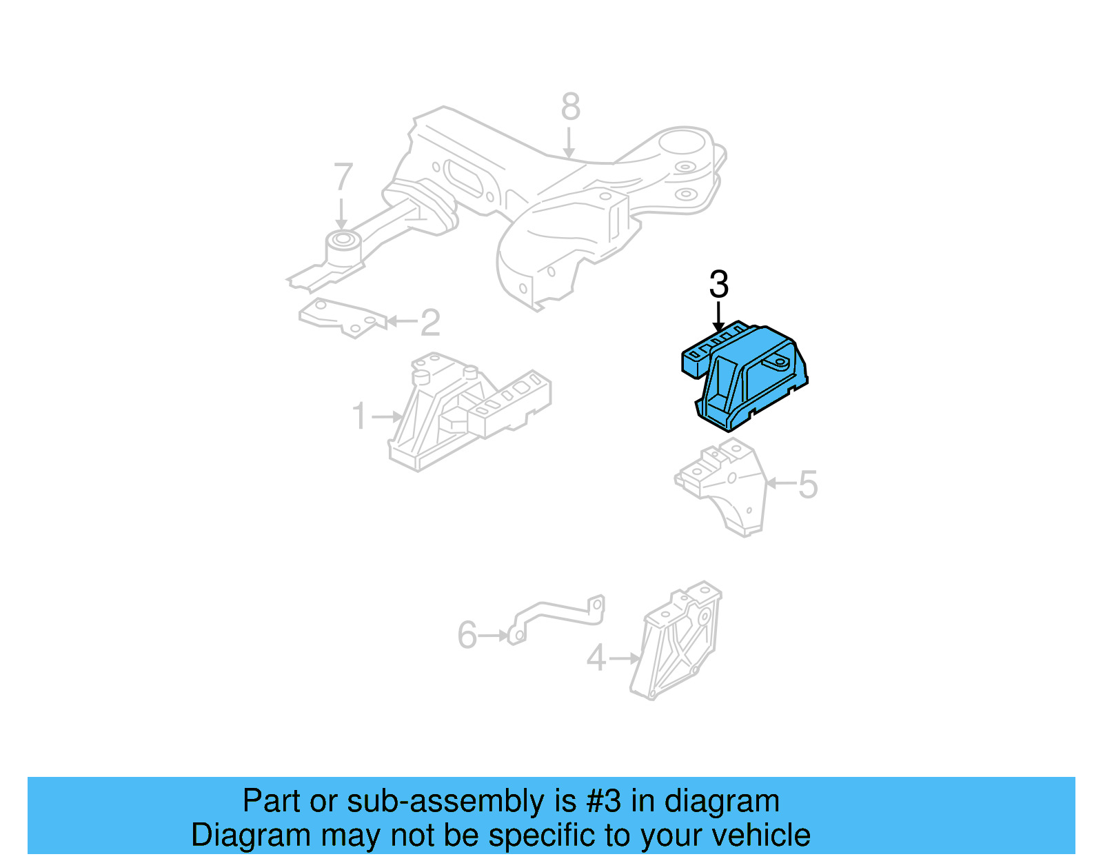 Trans Mount 1J0-199-555-CD - View 4