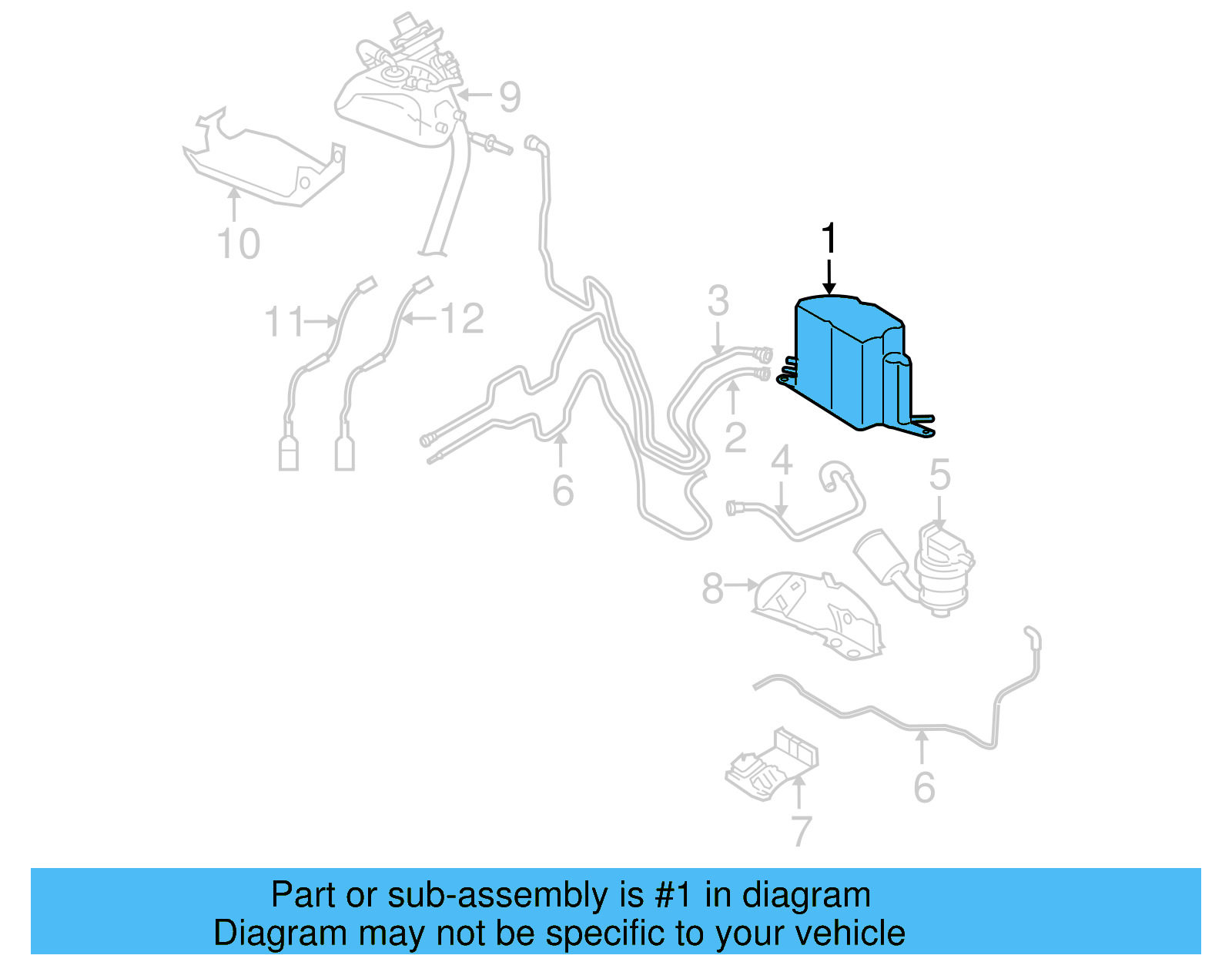 Vapor Canister 3D0-201-801-F - View 3