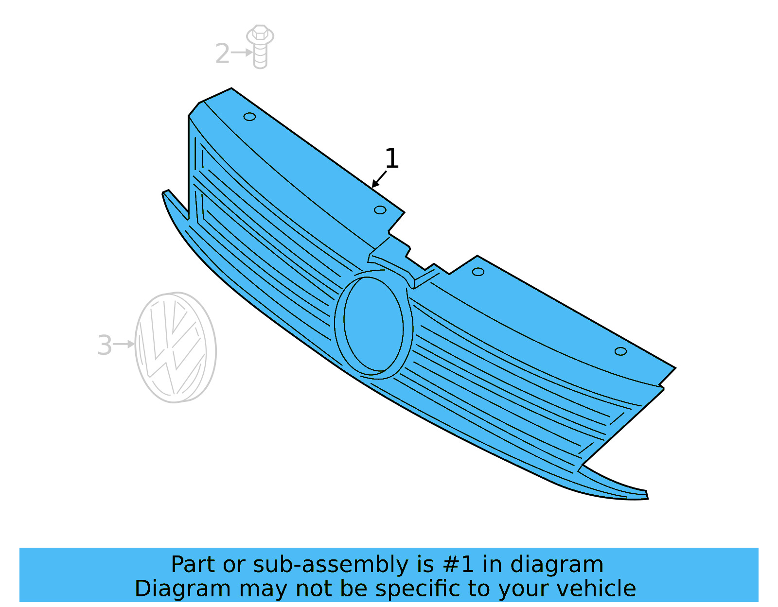 Grille 5C6-853-651-AH-QWA