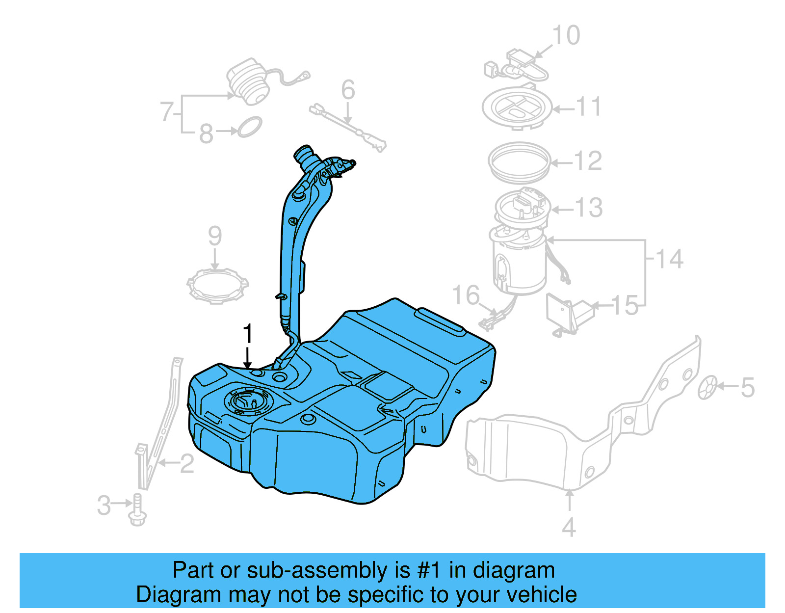 Fuel Tank 3C0-201-055-AB - View 9