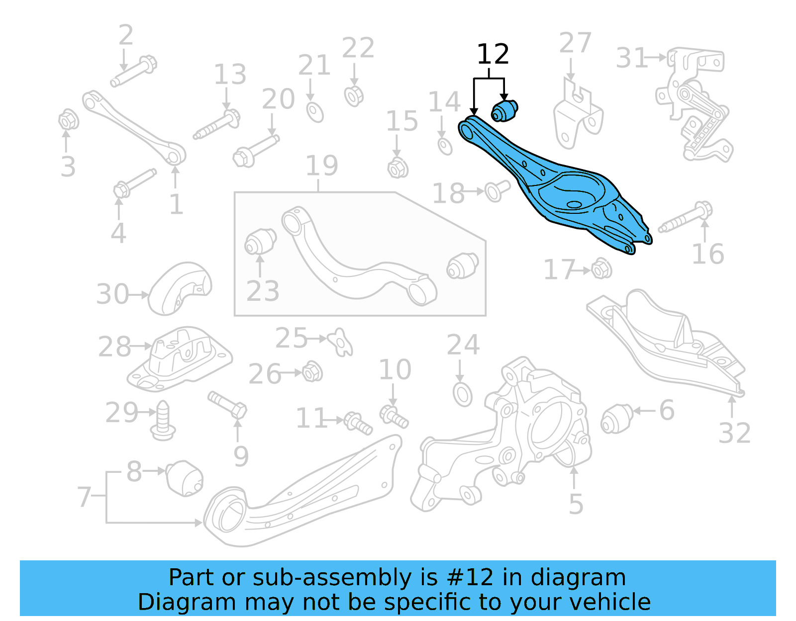 Lower Control Arm 3QF-505-311-B - View 11