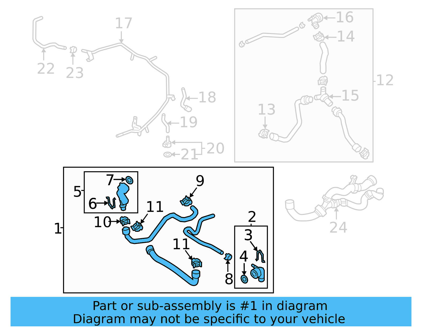 Upper Hose 3QF-122-101-F - View 6