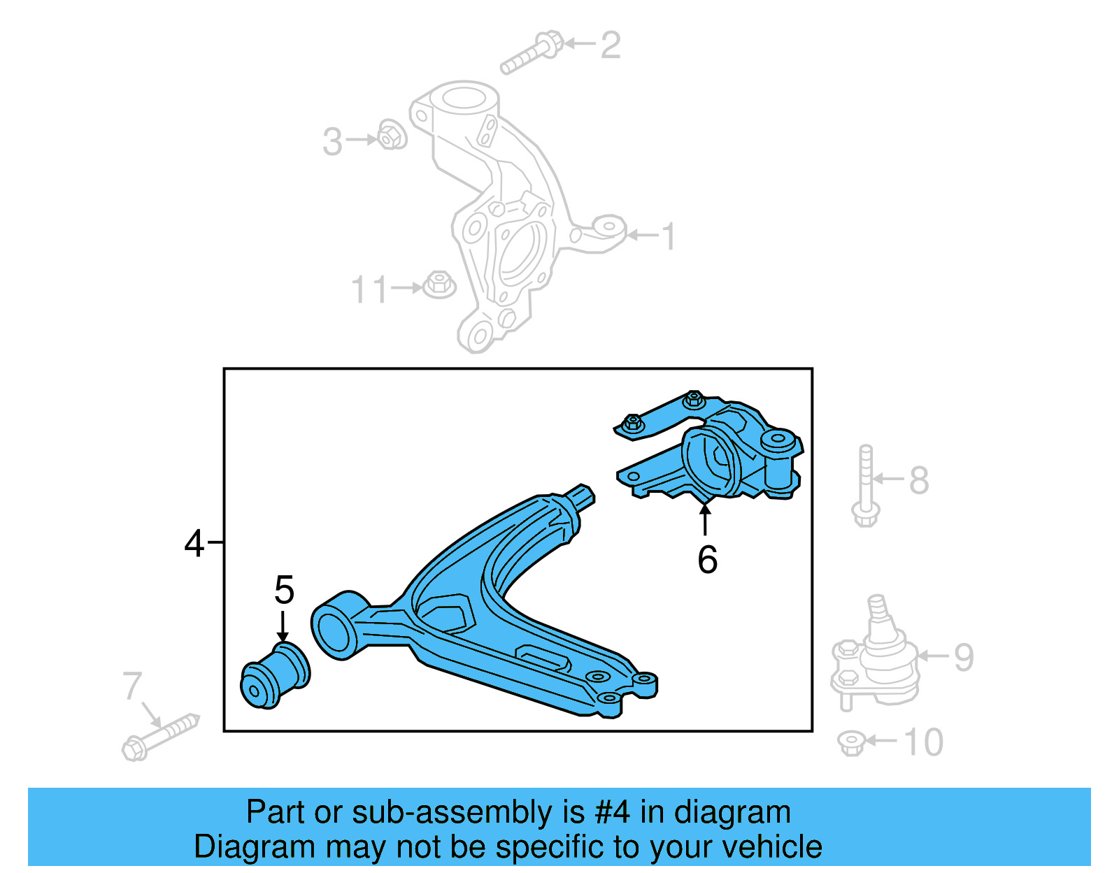 Lower Control Arm 3QF-407-151-E - View 8