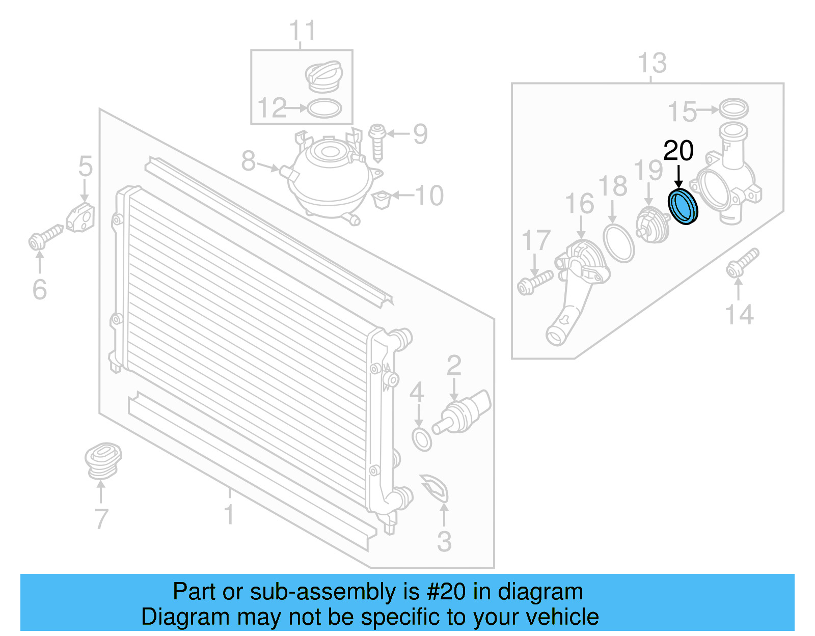 Thermostat Gasket 07K-121-119-A - View 29