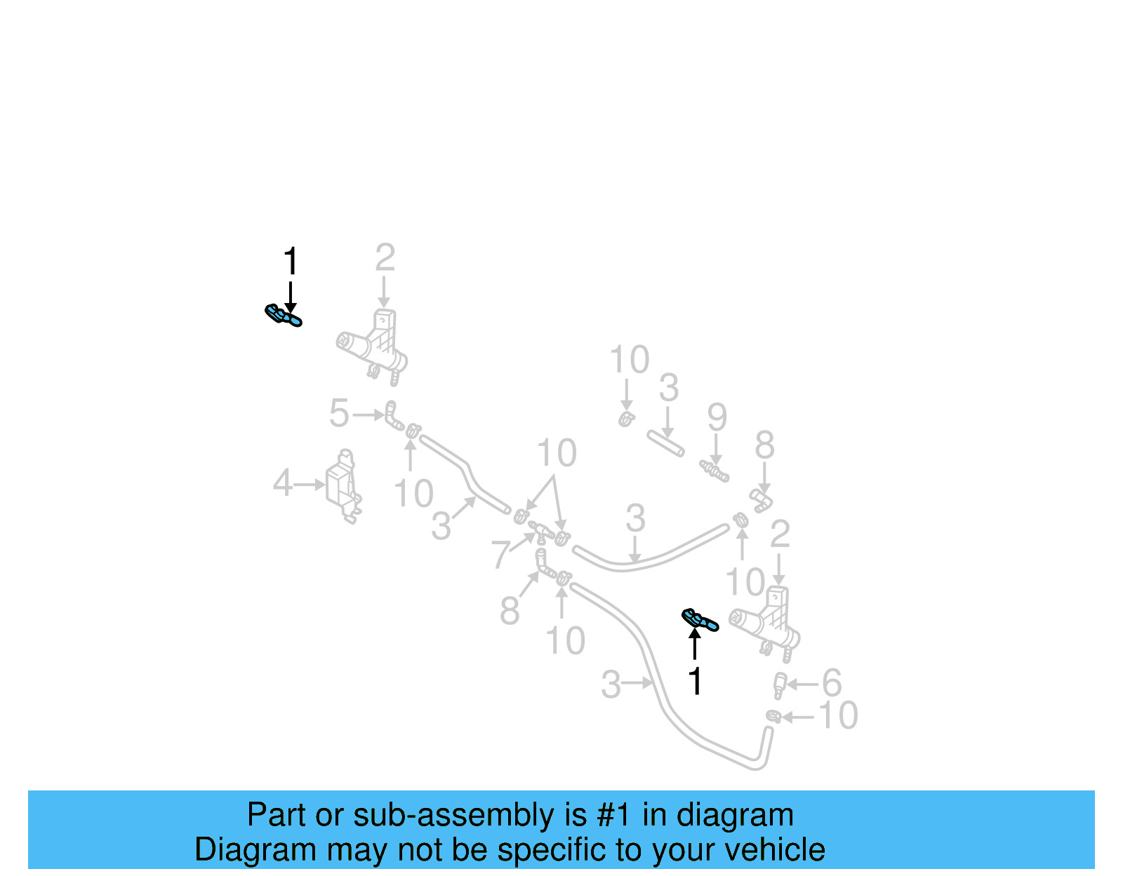 Washer Nozzle 3B0-955-104-A - View 7