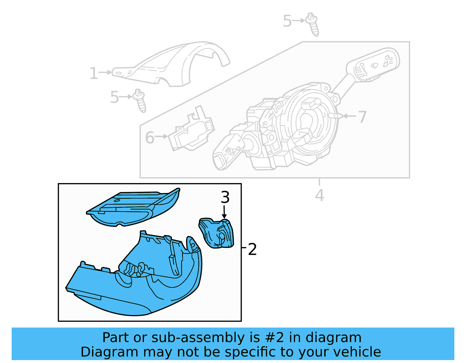 Steering Column Cover 3CN-858-559-G-82V - View 4