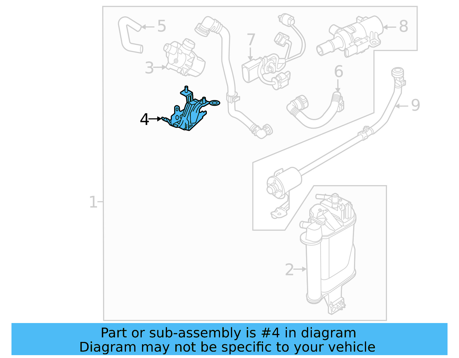Leak Detect Pump Bracket 5QM-201-809 - View 5