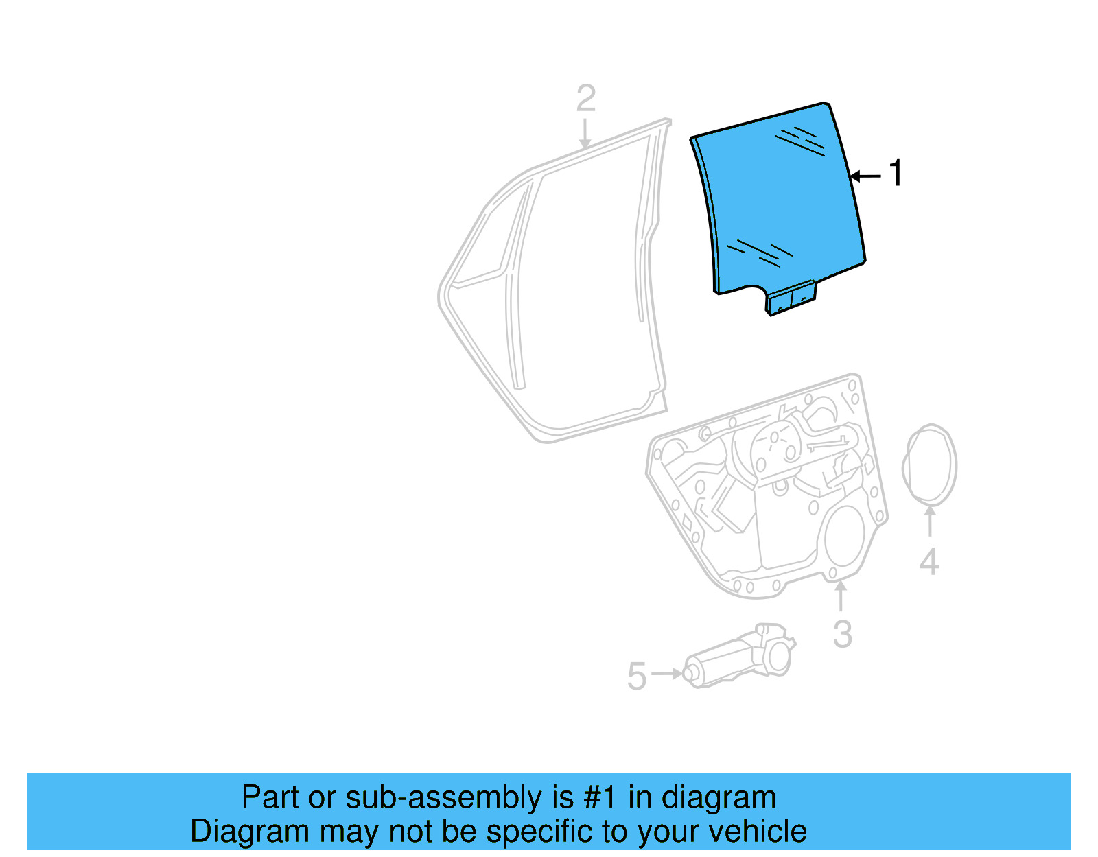 Door Glass 3D7-845-025-D - View 4