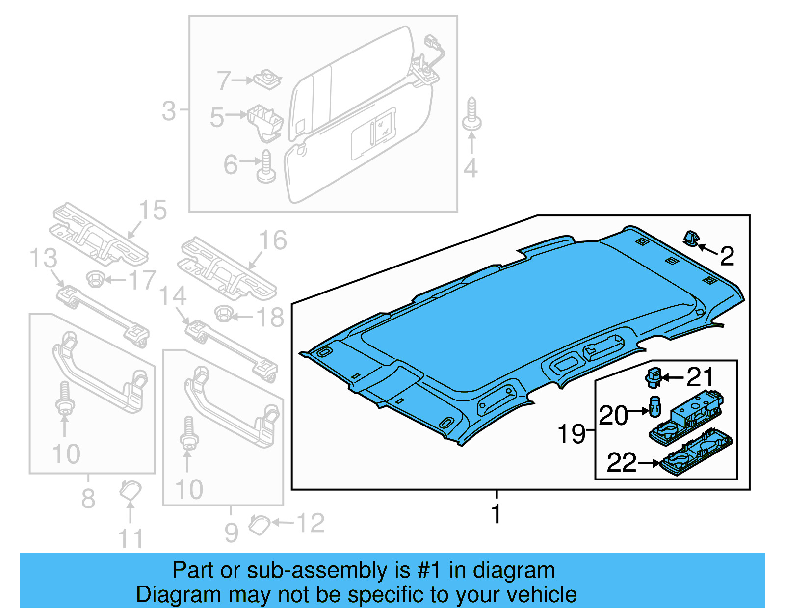 Headliner 7P6-867-501-CH-PB7 - View 5