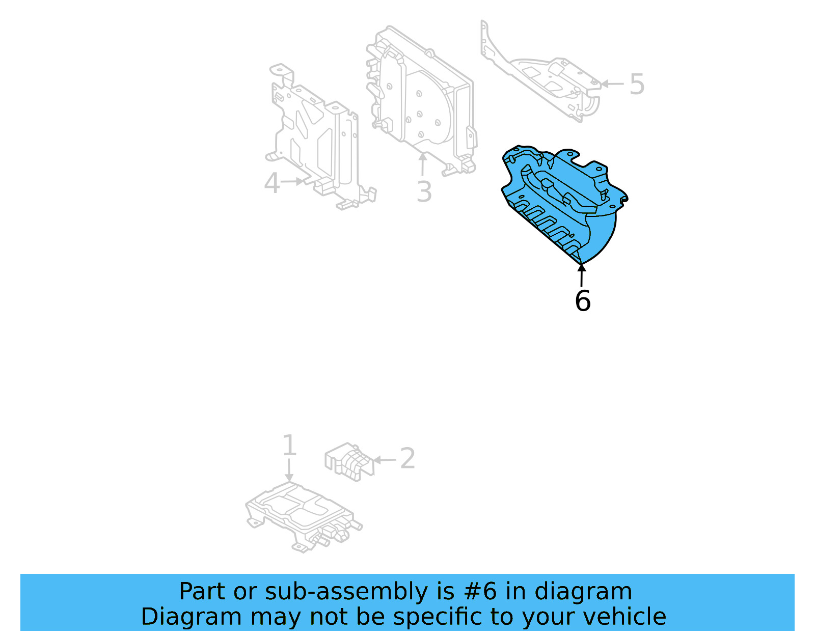 Support Brace 1EA-825-921-C - View 5