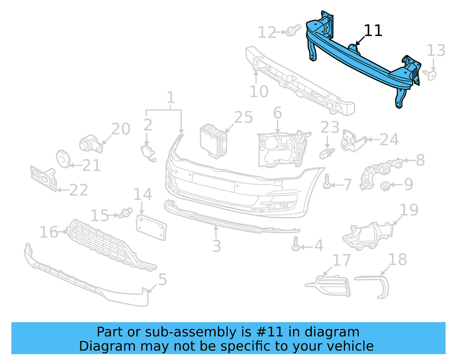 Impact Bar 5G0-807-109-AJ - View 2