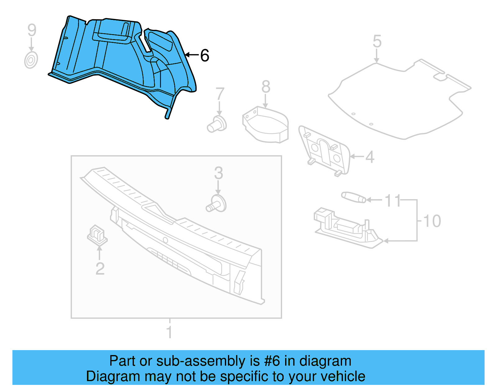Wheelhouse Trim 5C3-867-428-E-CA9 - View 8