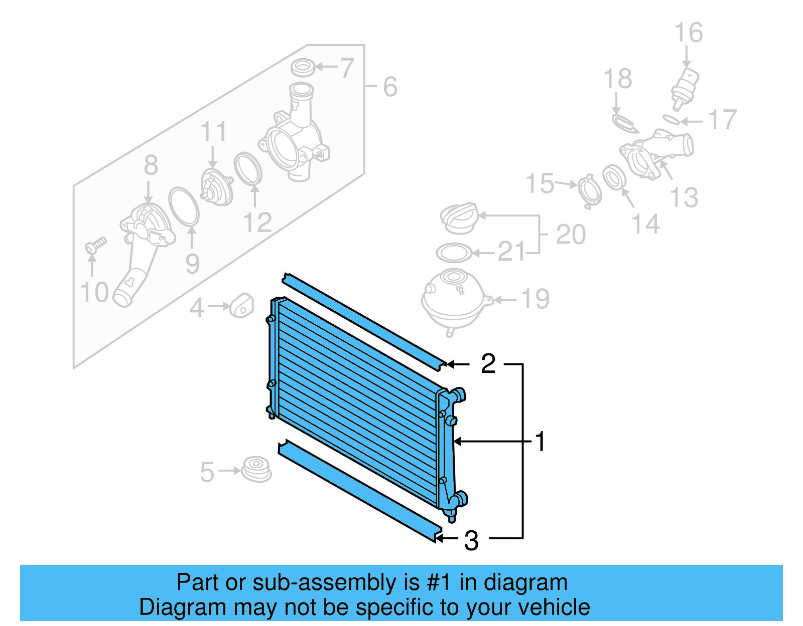 Radiator 1K0-121-251-DF - View 6