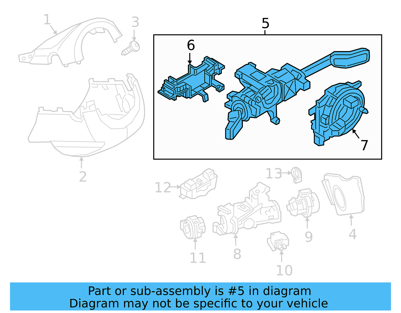 Combo Switch 5Q1-953-521-HR-IGI - View 5