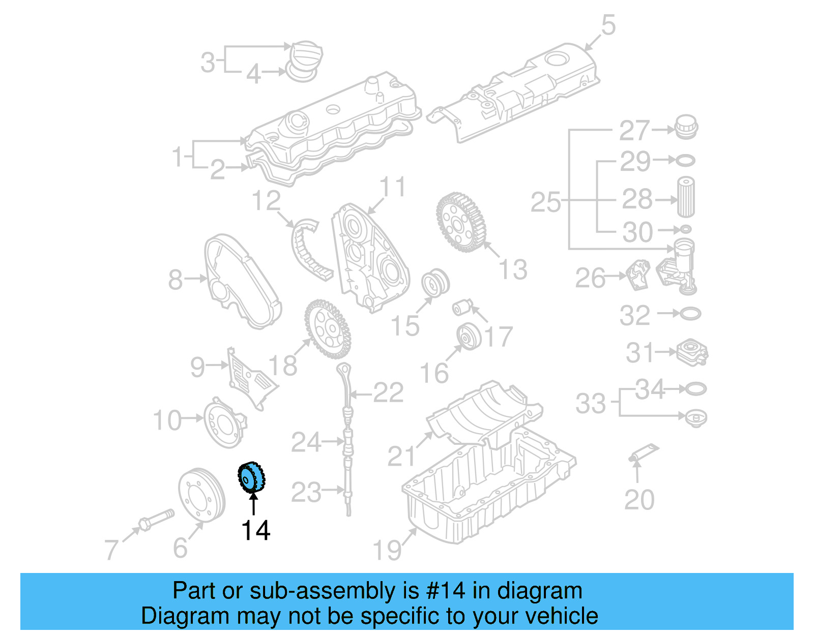 Crankshaft Gear 038-105-263-E - View 7
