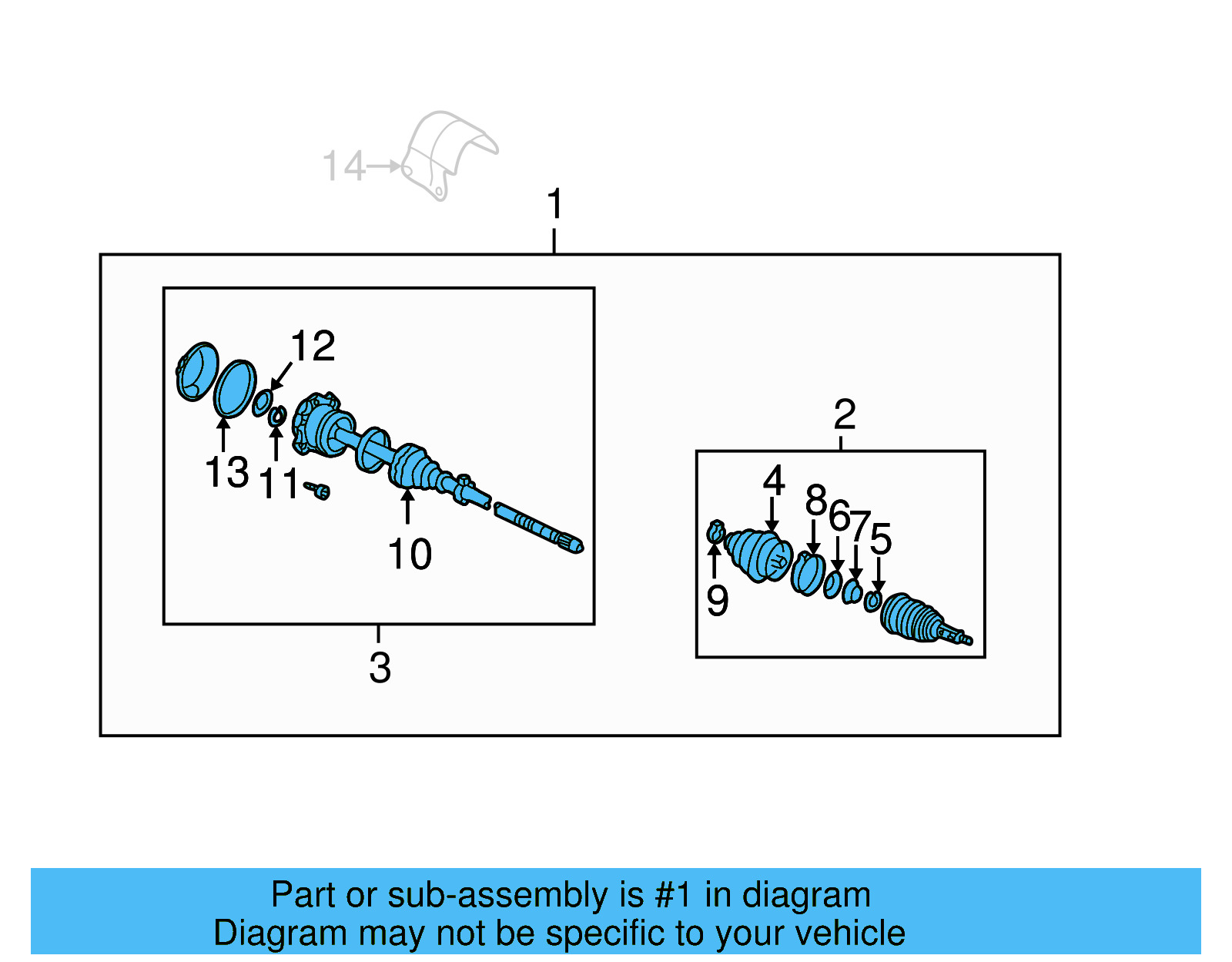Axle Assembly 1J0-407-271-PB - View 4