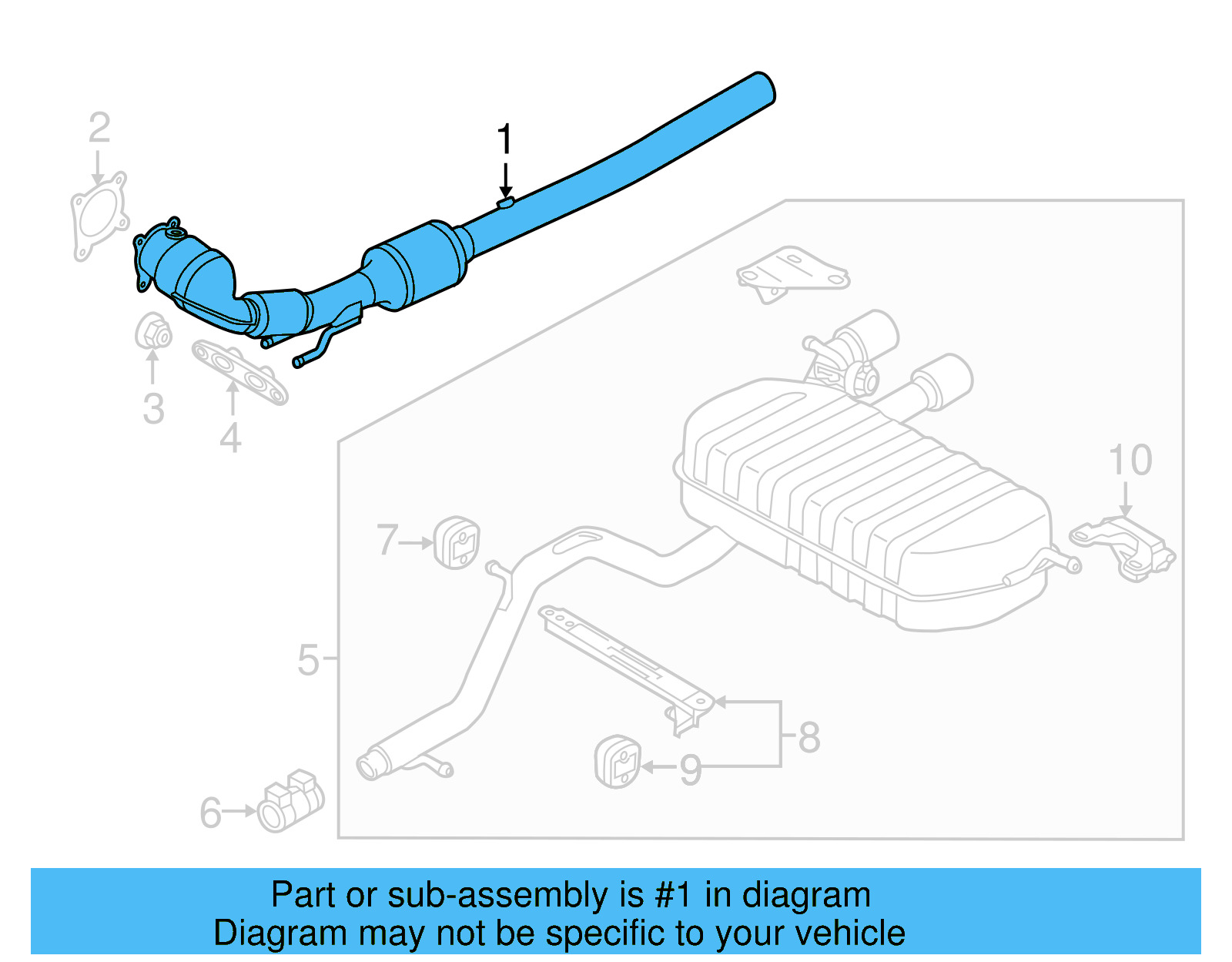 Converter & Pipe 1K0-254-513-EX - View 5