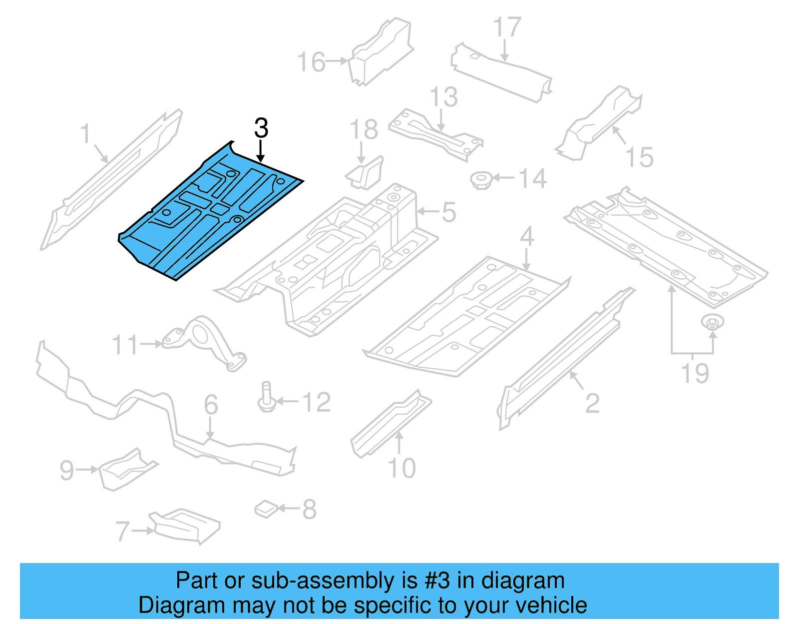 Floor Pan 3C0-803-206 - View 14