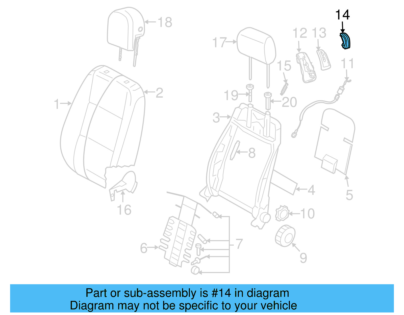 Release Lever 1K3-881-634-A-3U6 - View 7