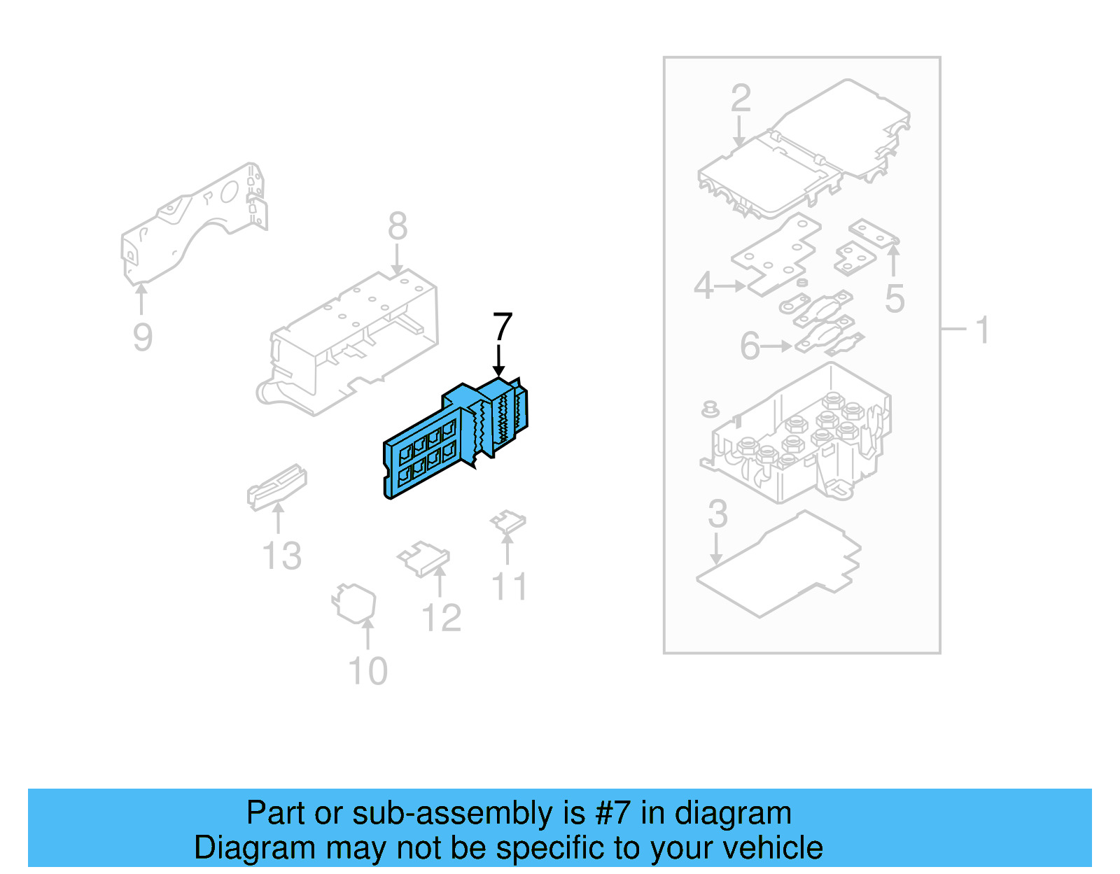 Fuse & Relay Box 3D0-937-499-B - View 6