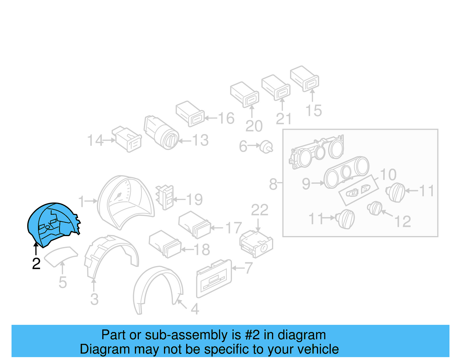 Inst Cluster Bracket 1C1-857-303-G-62J - View 15