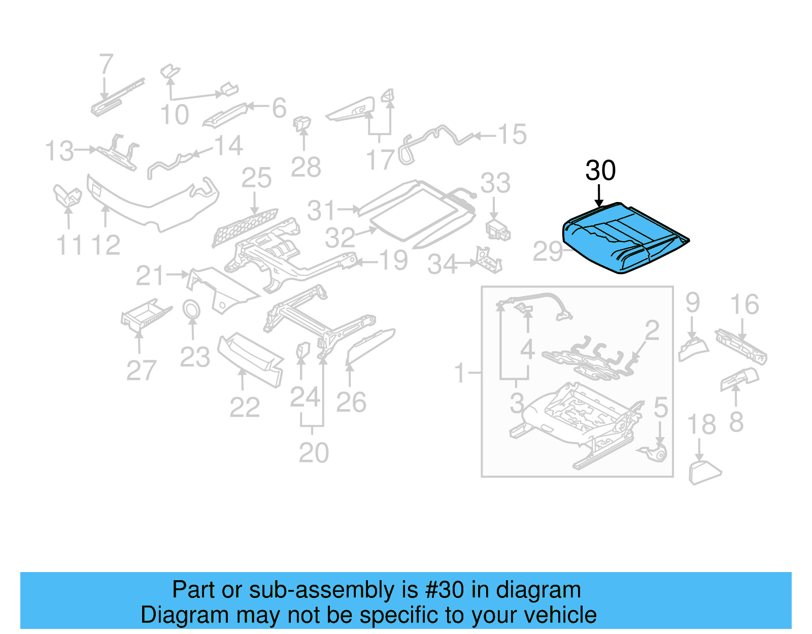 Cushion Cover 7L6-881-405-DJ-NVH