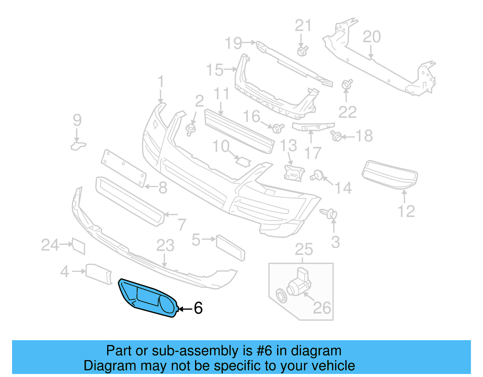 Fog Light Housing 7L6-853-664-F-9B9 - View 4