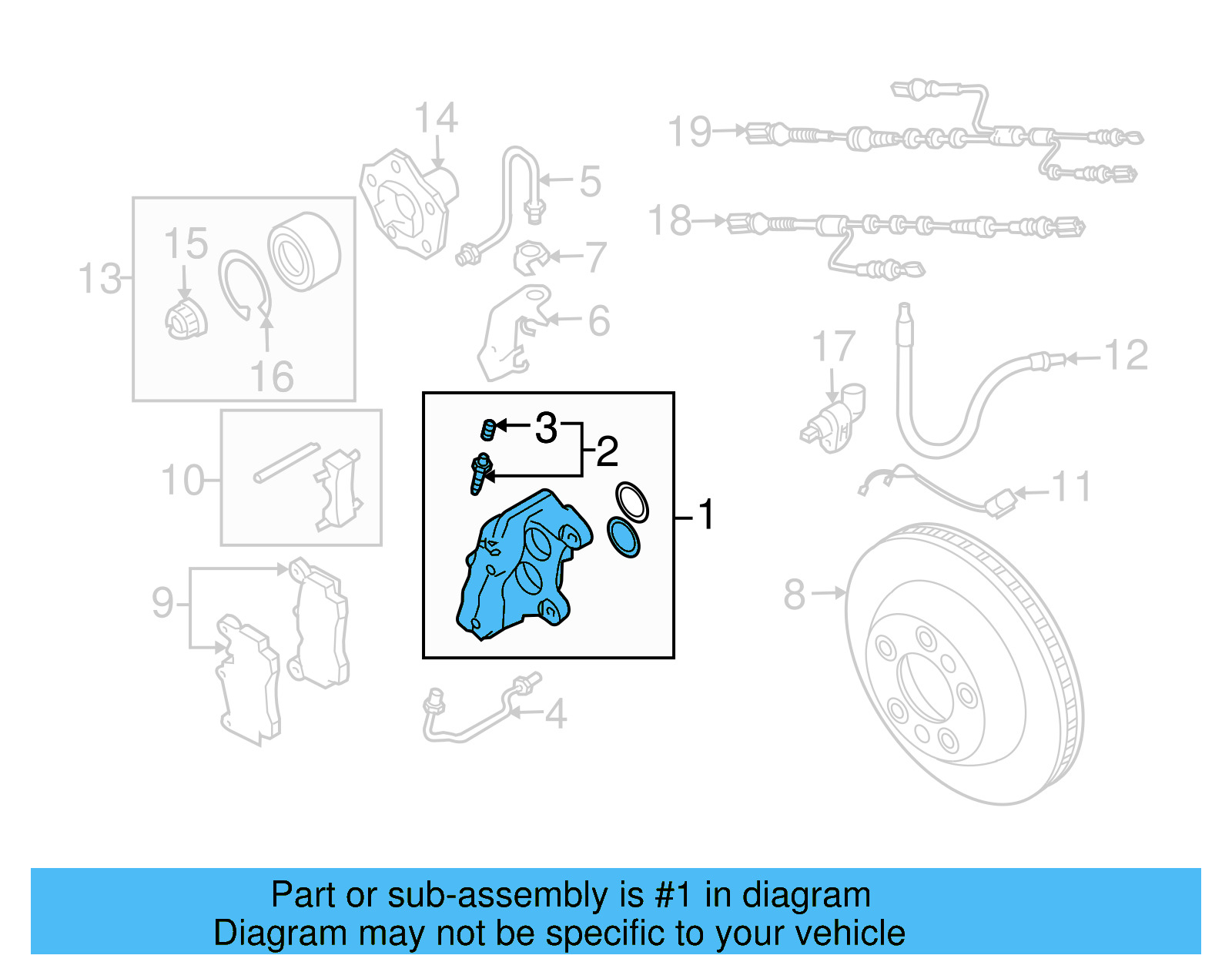Disc Brake Caliper 7L6-615-424-L - View 12