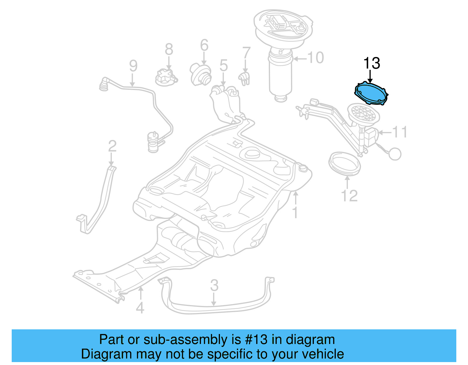 Fuel Pump Assembly Retainer Ring 8E0-201-877-A - View 12
