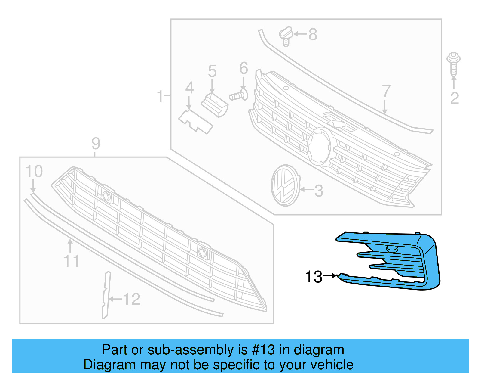 Outer Grille 561-854-661-Q-FOD - View 6