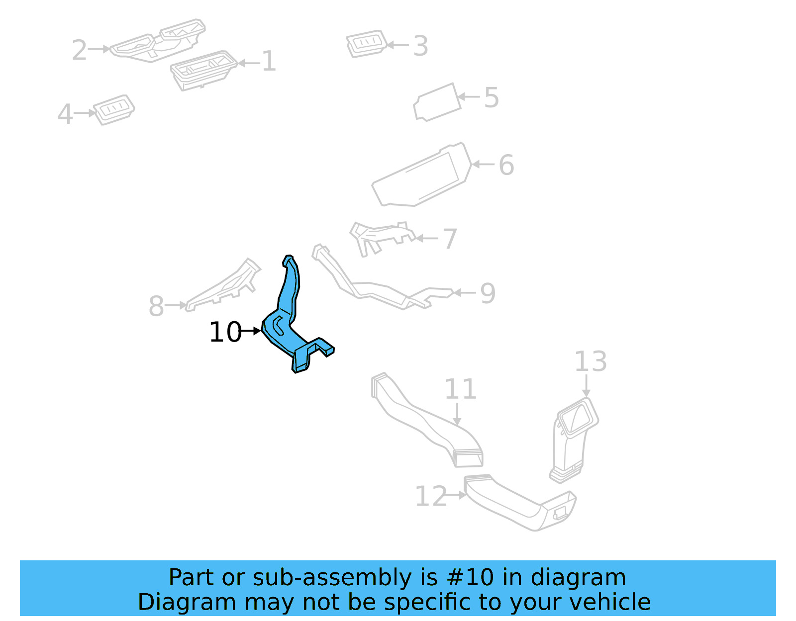 Floor Duct 3QF-819-805-A - View 4