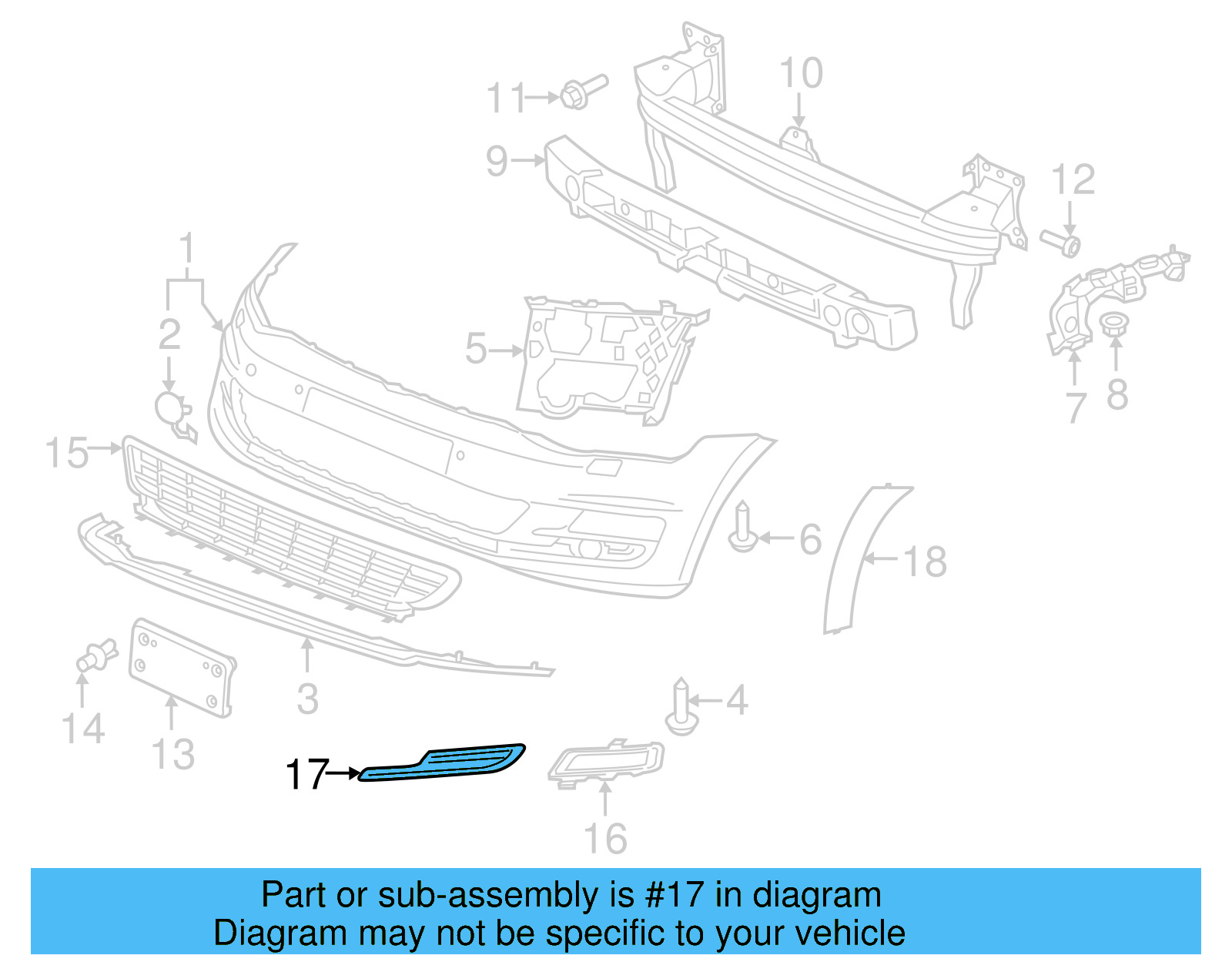Outer Grille 5GM-853-665-E-9B9 - View 4
