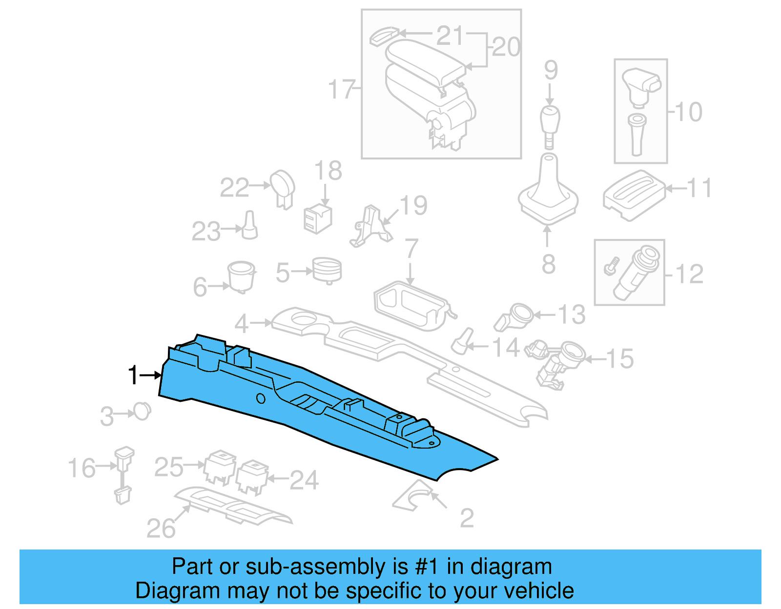 Console Body 1C0-864-363-R-2QL - View 10