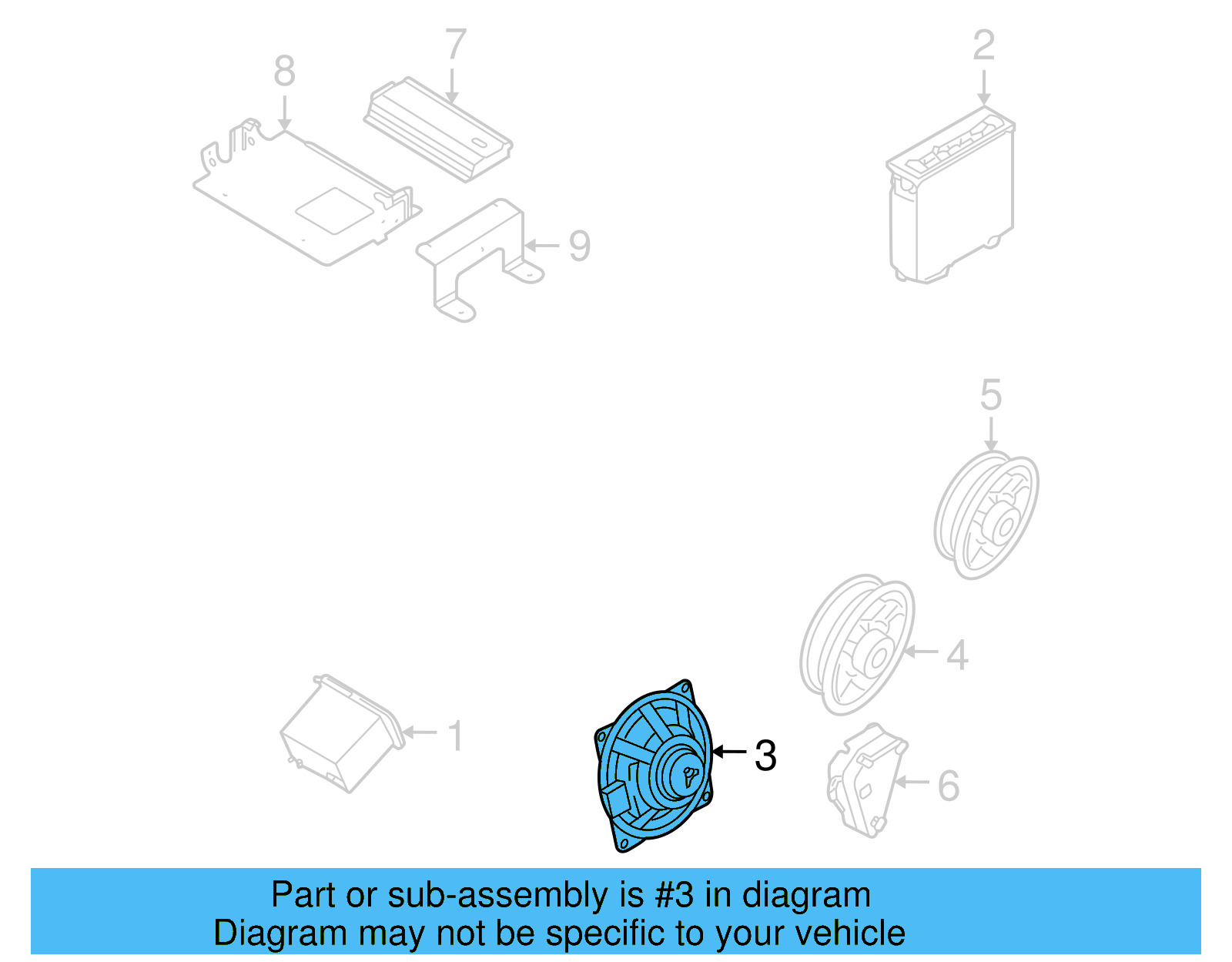 Front Dr Speaker 1K0-035-415 - View 24