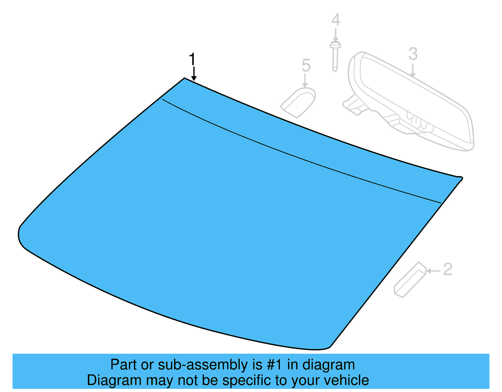 Windshield 7B0-845-011-D - View 4