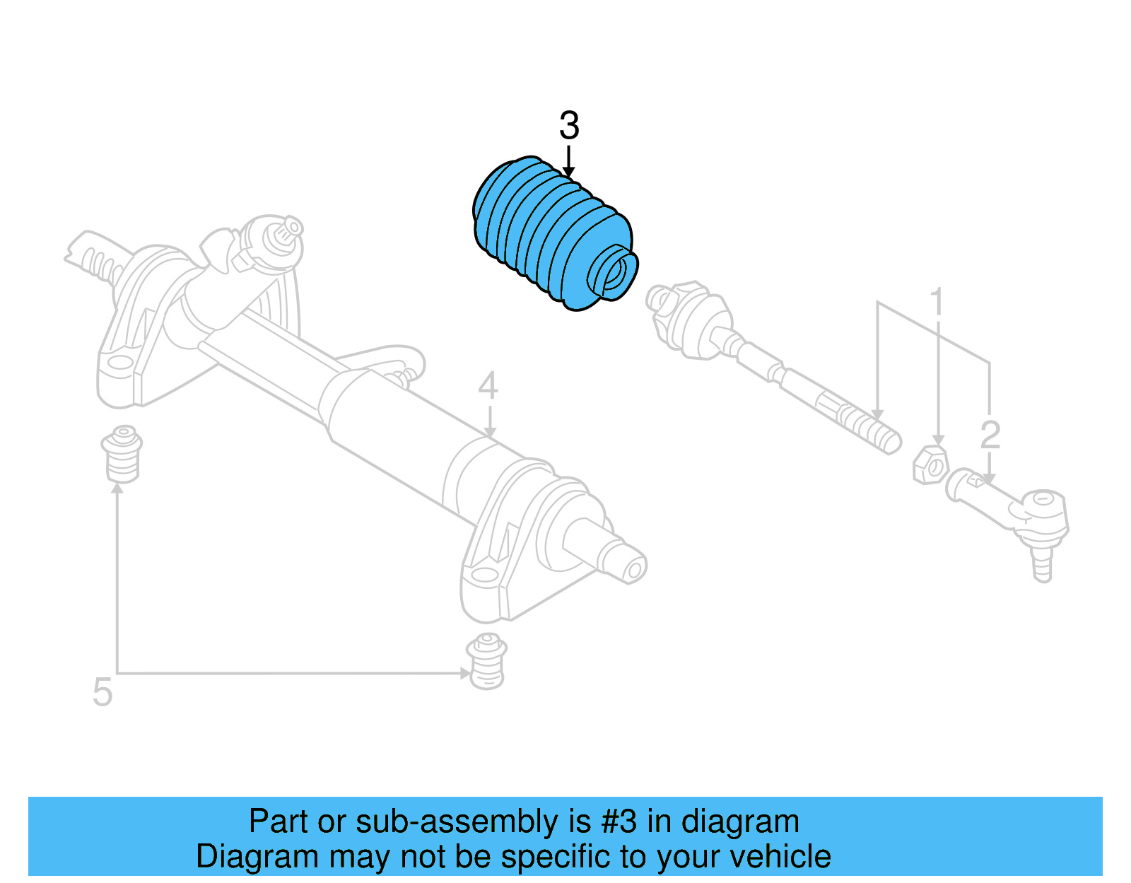 Tie Rod Boot 7D0-419-831 - View 3