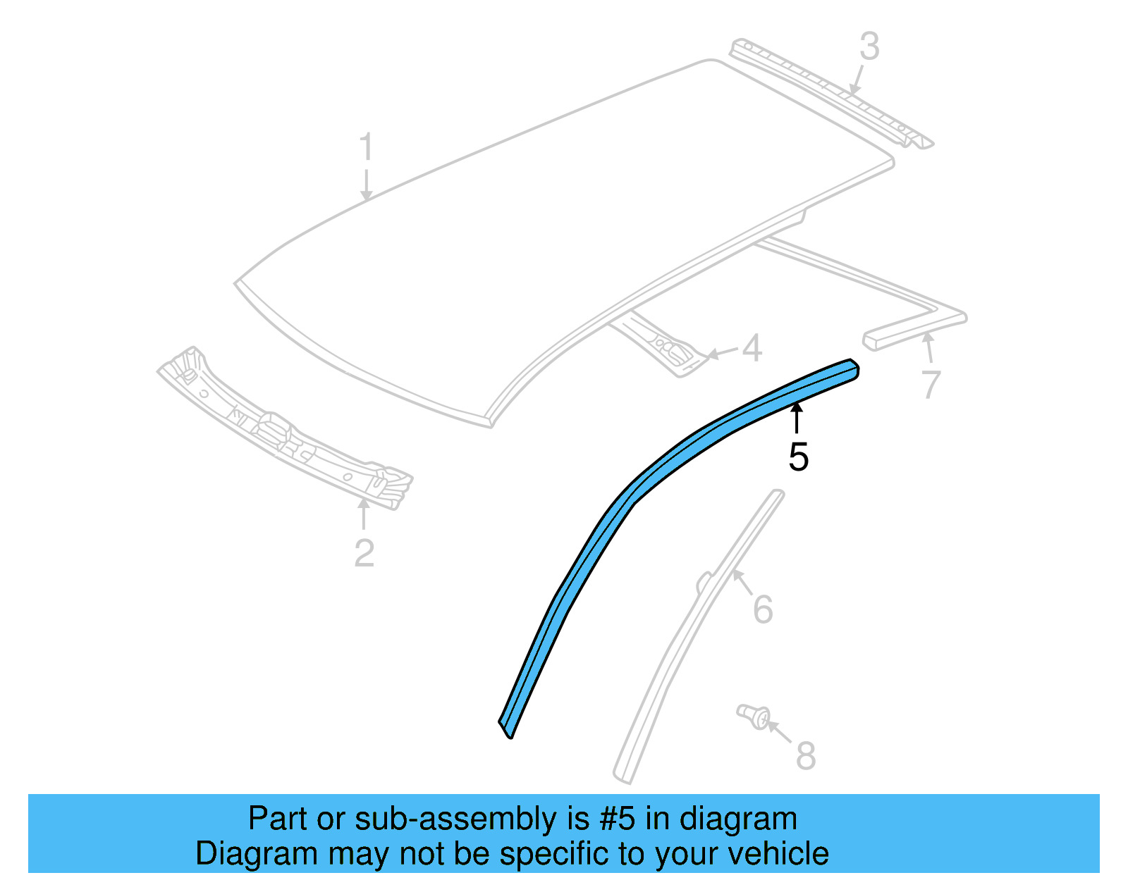 Drip Rail Cover 1J6-853-709-G-B41 - View 3