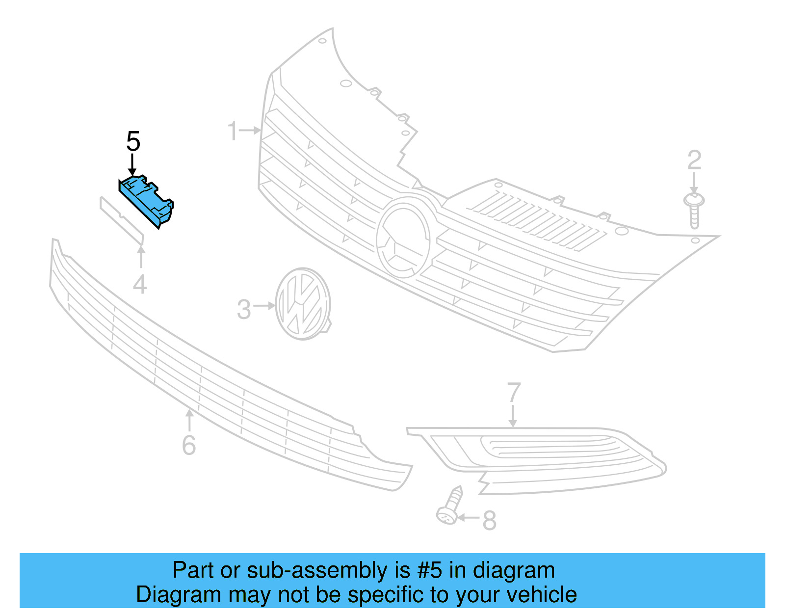 Emblem Adapter 3C8-853-347-A-RYP - View 4