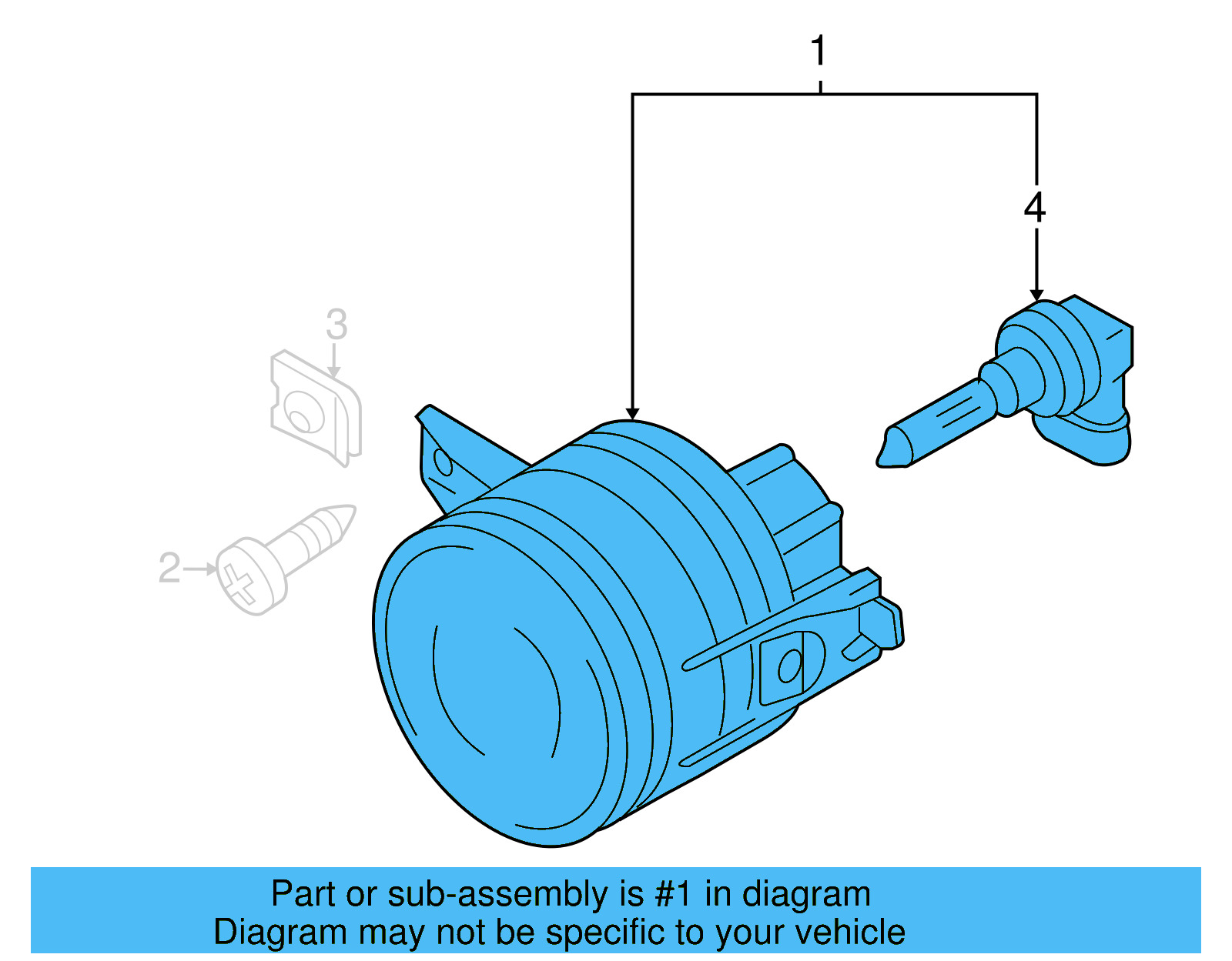 Fog Lamp Assembly 1T0-941-699-B - View 4