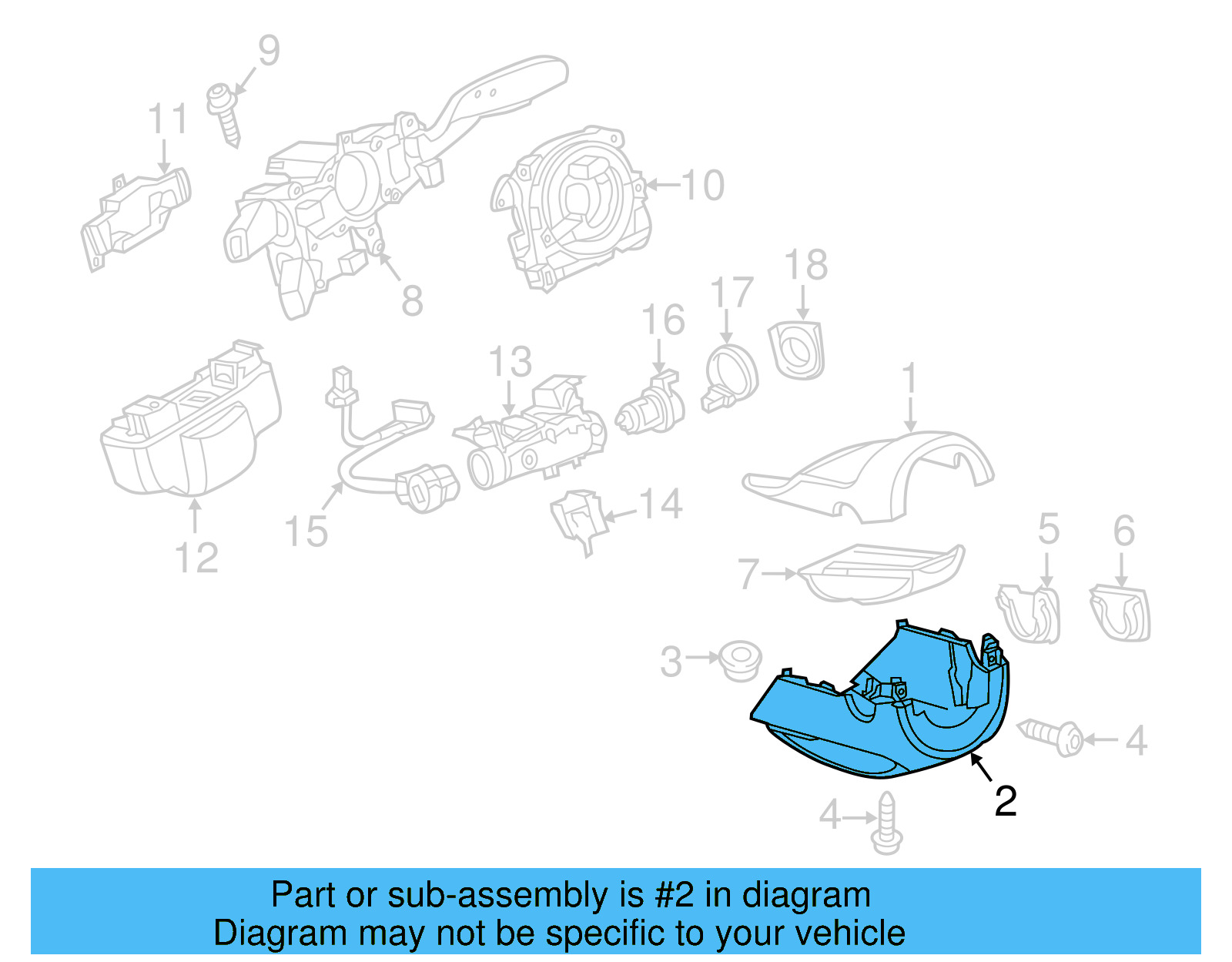 Lower Column Cover 5G0858566H82V - View 8