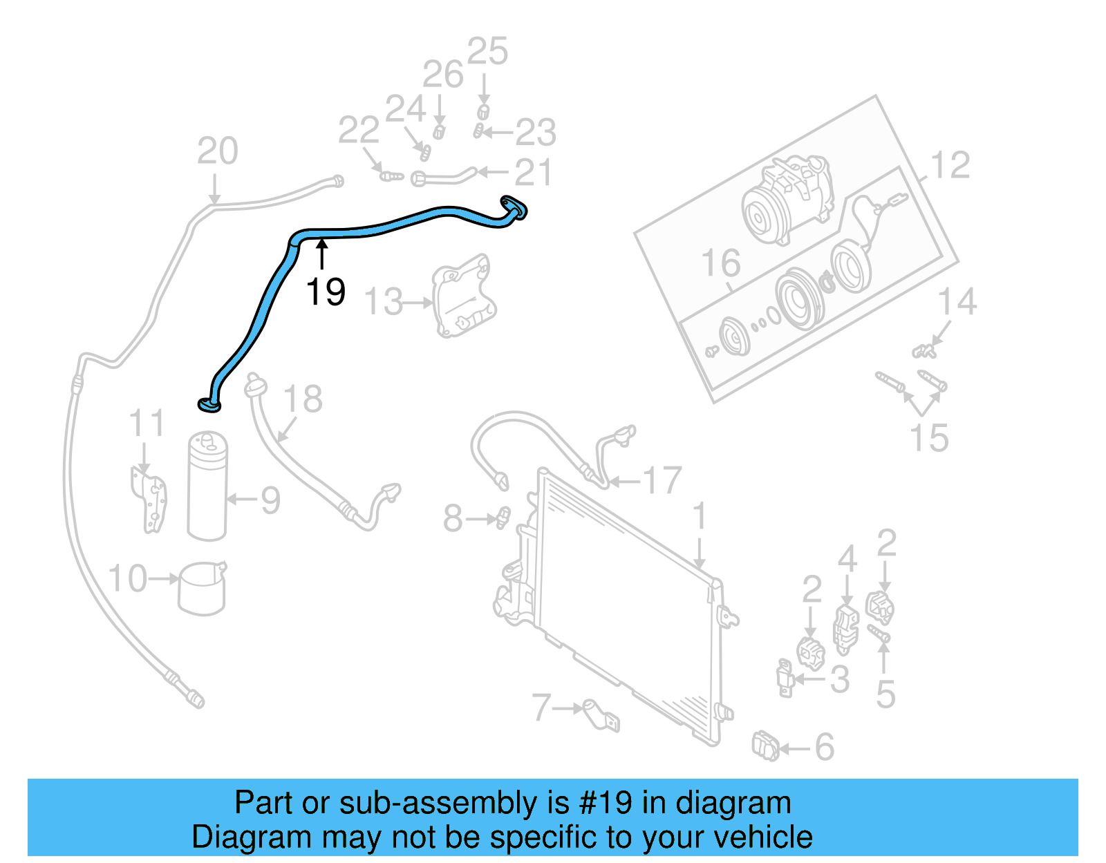 AC Hose 3B1-260-740-A - View 19
