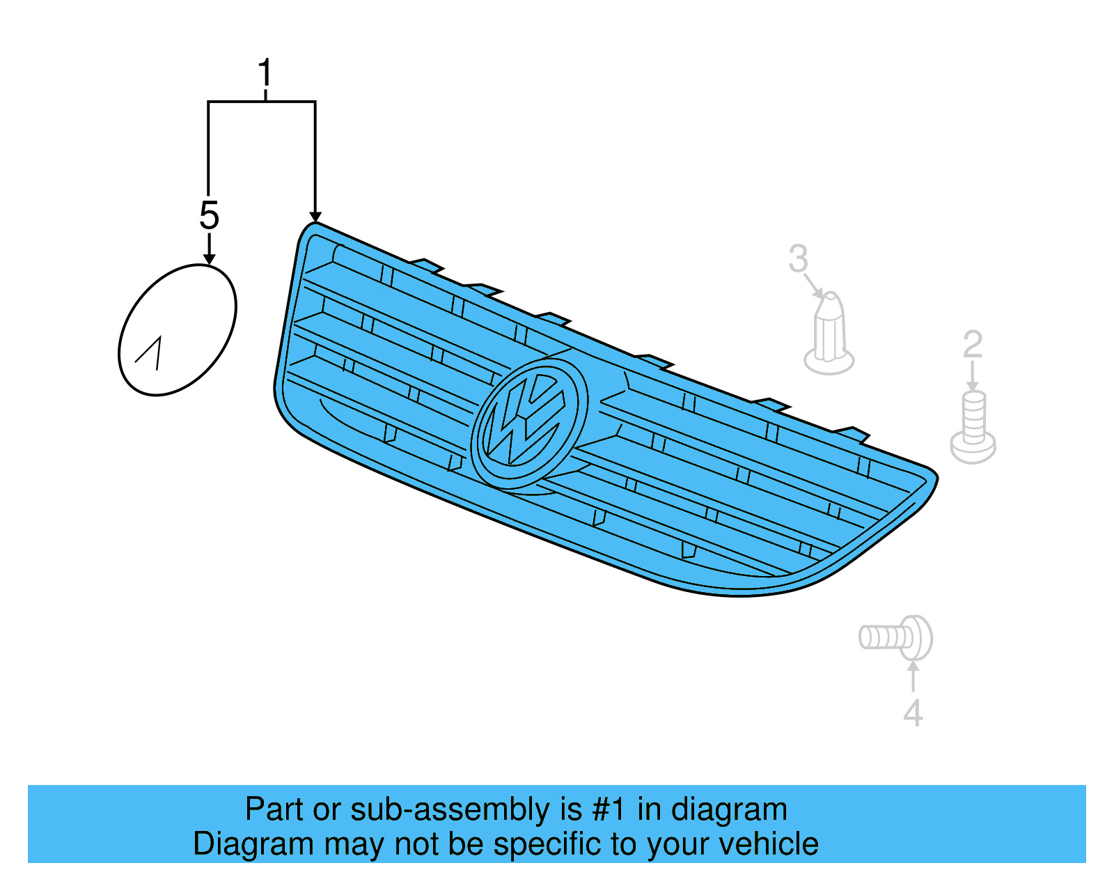 Grille Assembly 3D7-853-651-PWF - View 14