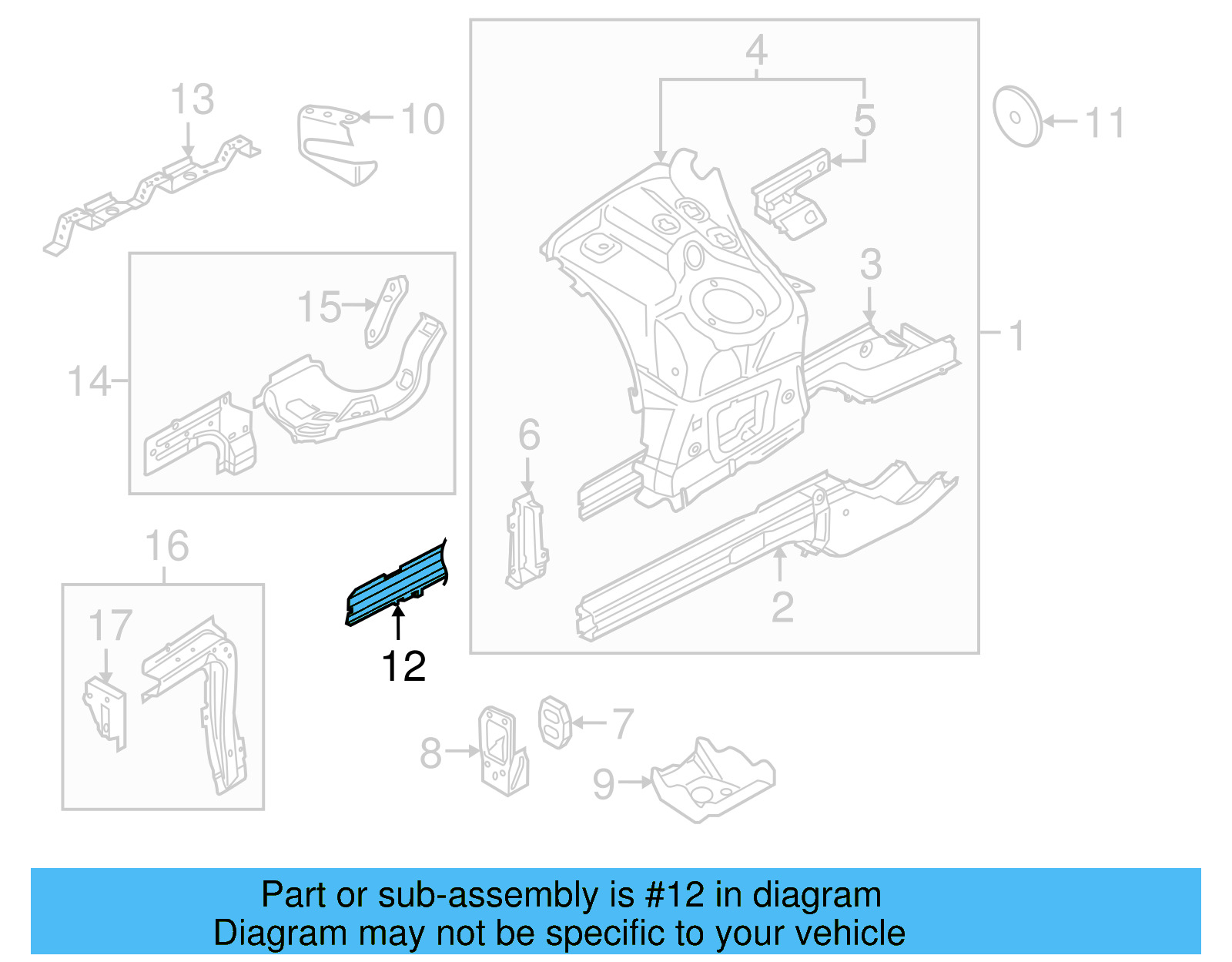 Upper Rail 7P0-802-035-A - View 10